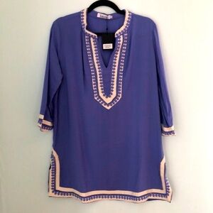 Kevia New Embroidered long top beach cover size sm